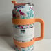 Wellness double wall floral stainless steel insulated bottle 64 0Z/1.9L