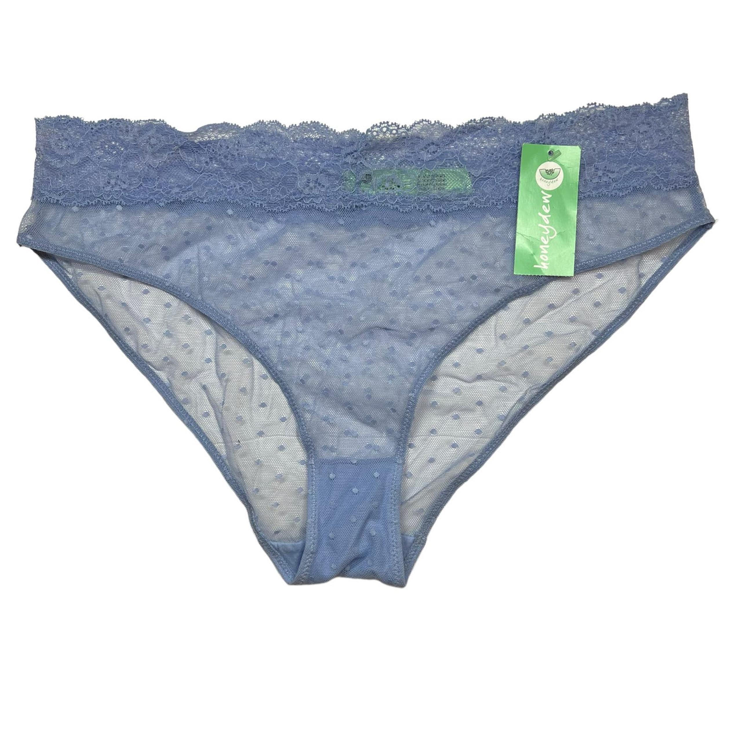 Honeydew Intimates Blue Sheer Bikini Panty Size XL New