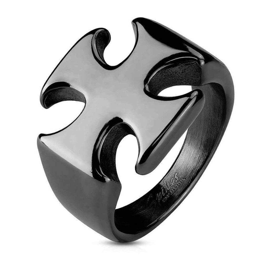 New Iron Cross Stainless Steel Ring size 9