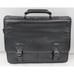 Vintage Kenneth Cole Black Leather Laptop Travel Briefcase Men's Expandable Bag