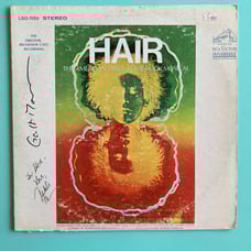 Galt MacDermot & Natalie Mosco Signed Hair Original Broadway Cast LP VINYL RCA