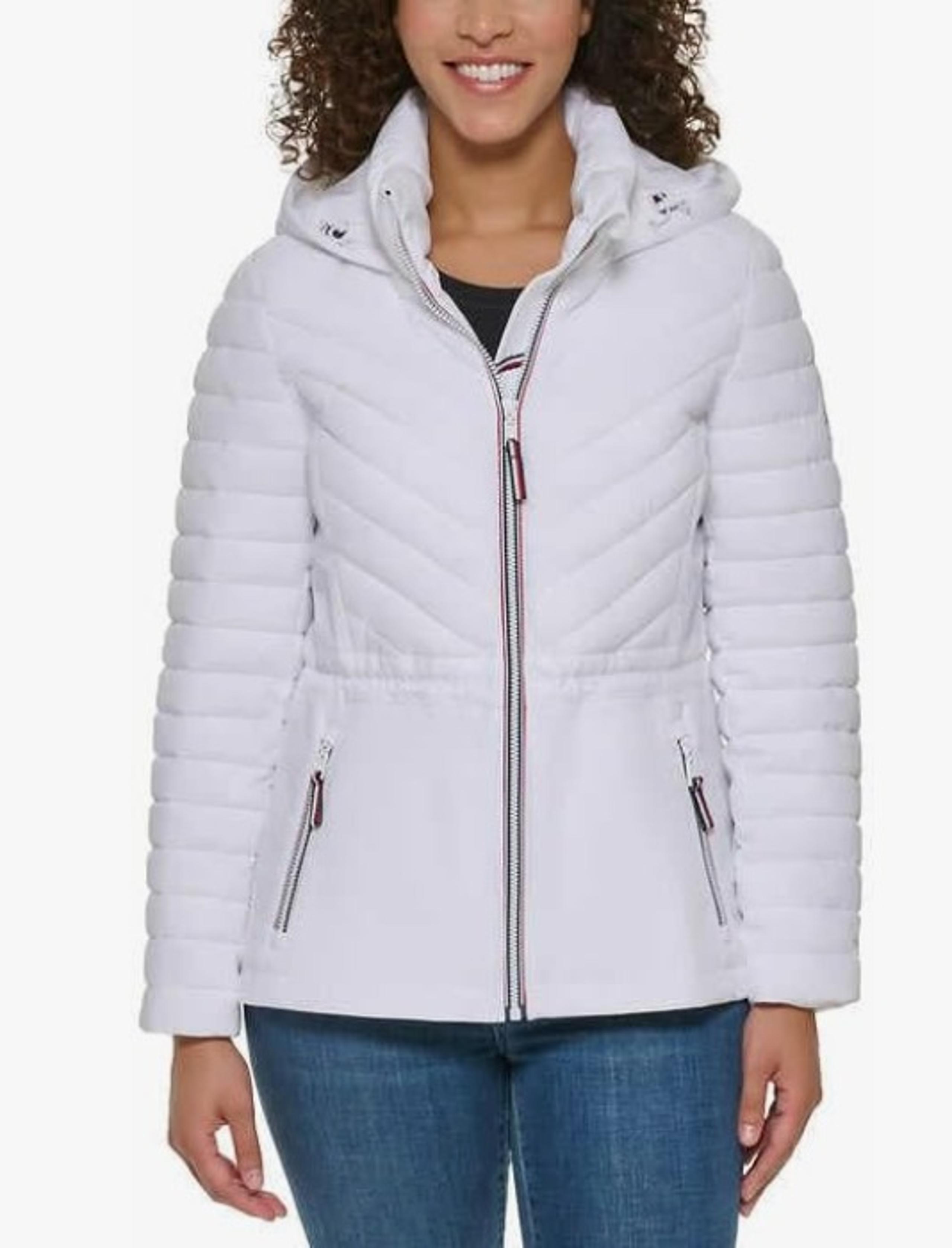 Tommy Hilfiger Half Puffer Jacket White, L