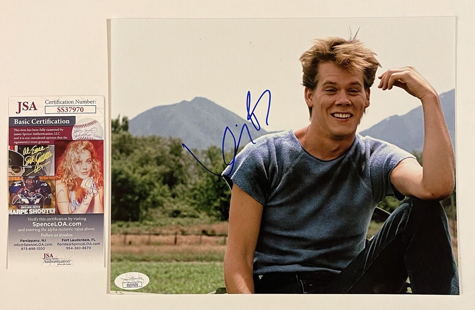 KEVIN BACON SIGNED 8x10 PHOTO ACTOR FOOTLOOSE FLATLINERS THE WOODSMAN JSA COA