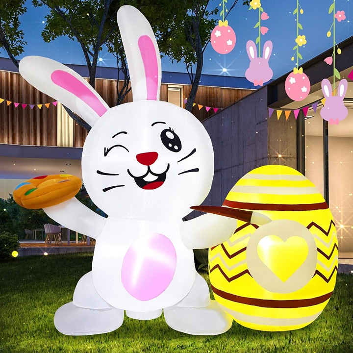 Inflatables Easter Eggs and Bunny Outdoor Decoration 4FT