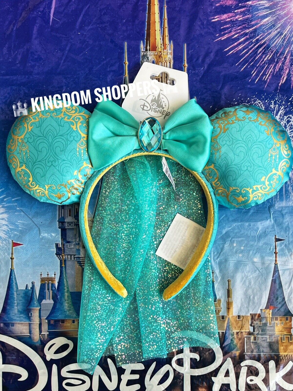 2024 Disney Parks Aladdin Jasmine Princess Ears Headband New