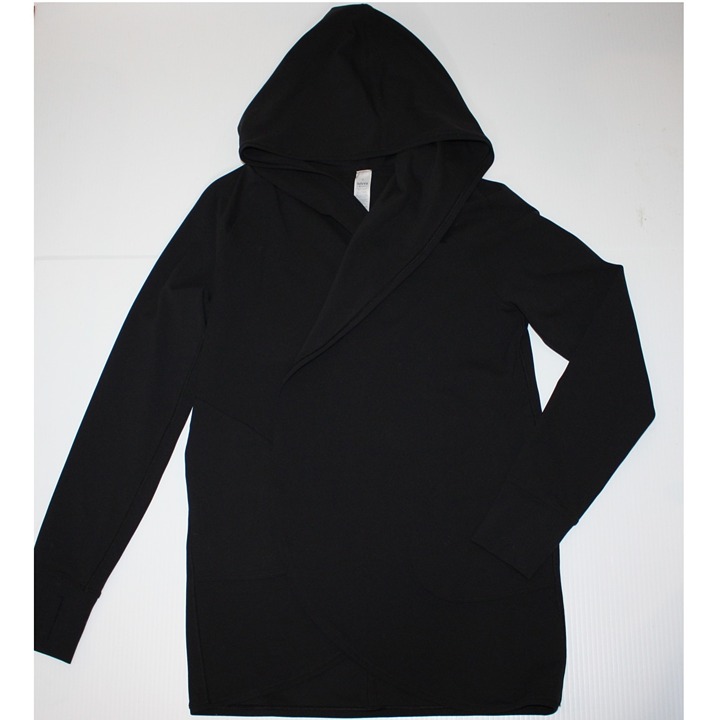 Ivivva by Lululemon Girl's On the Warm Side Wrap Long Cardigan in Black size 12