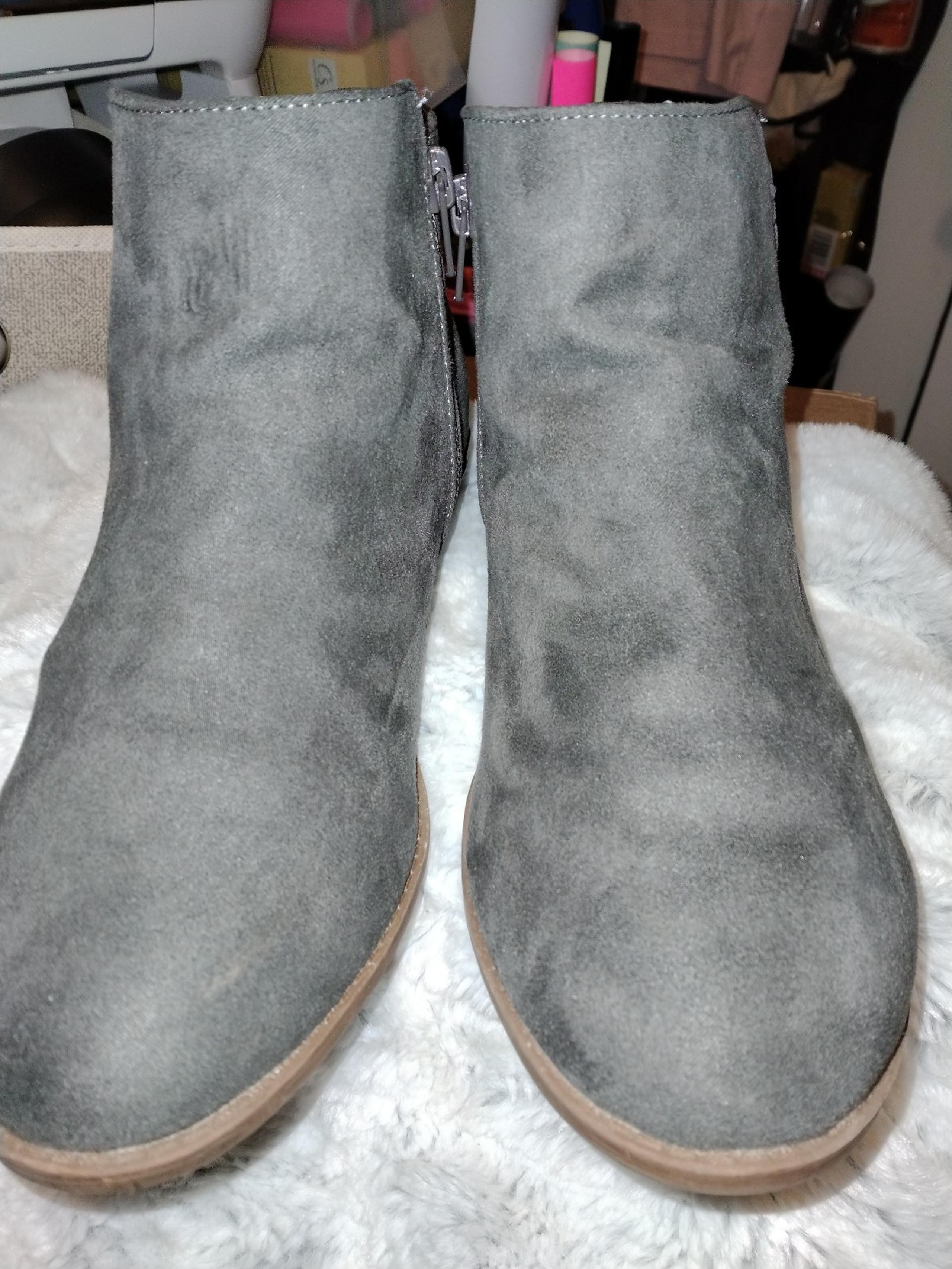 JUSTICE Girls Ankle Boots Gray Stitched 4/Youth 6/Women