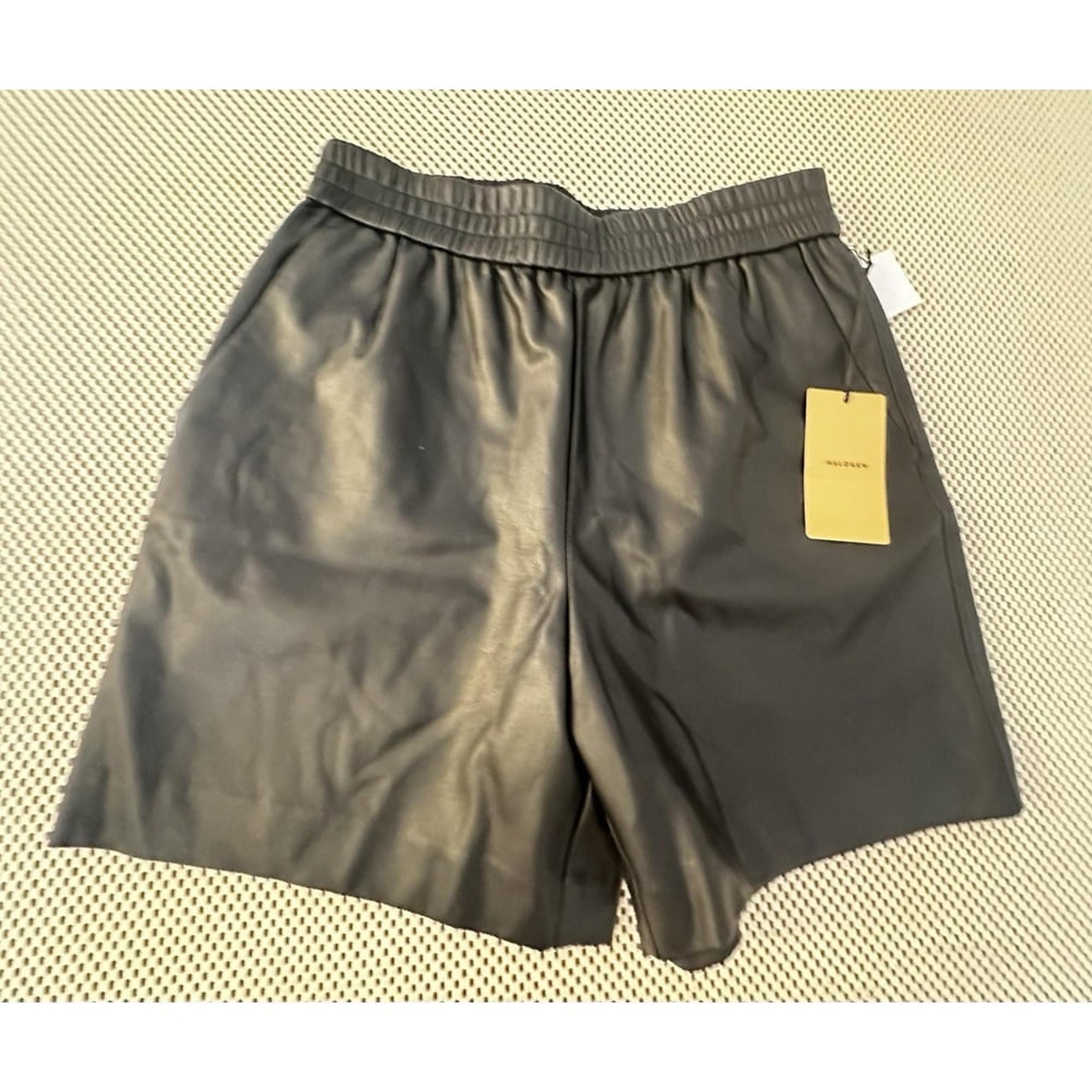 NEW Nordstrom Halogen Faux Leather Shorts Women Size Small High Waist Black  NWT