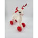 Vintage Empire White Reindeer Pull Toy Blow Mold