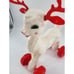 Vintage Empire White Reindeer Pull Toy Blow Mold