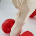 Vintage Empire White Reindeer Pull Toy Blow Mold