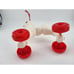 Vintage Empire White Reindeer Pull Toy Blow Mold