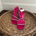 NIB Mango Fuchsia Pink Crystal Embellished Heels Size 7.5