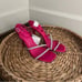 NIB Mango Fuchsia Pink Crystal Embellished Heels Size 7.5