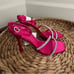 NIB Mango Fuchsia Pink Crystal Embellished Heels Size 7.5