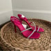 NIB Mango Fuchsia Pink Crystal Embellished Heels Size 7.5