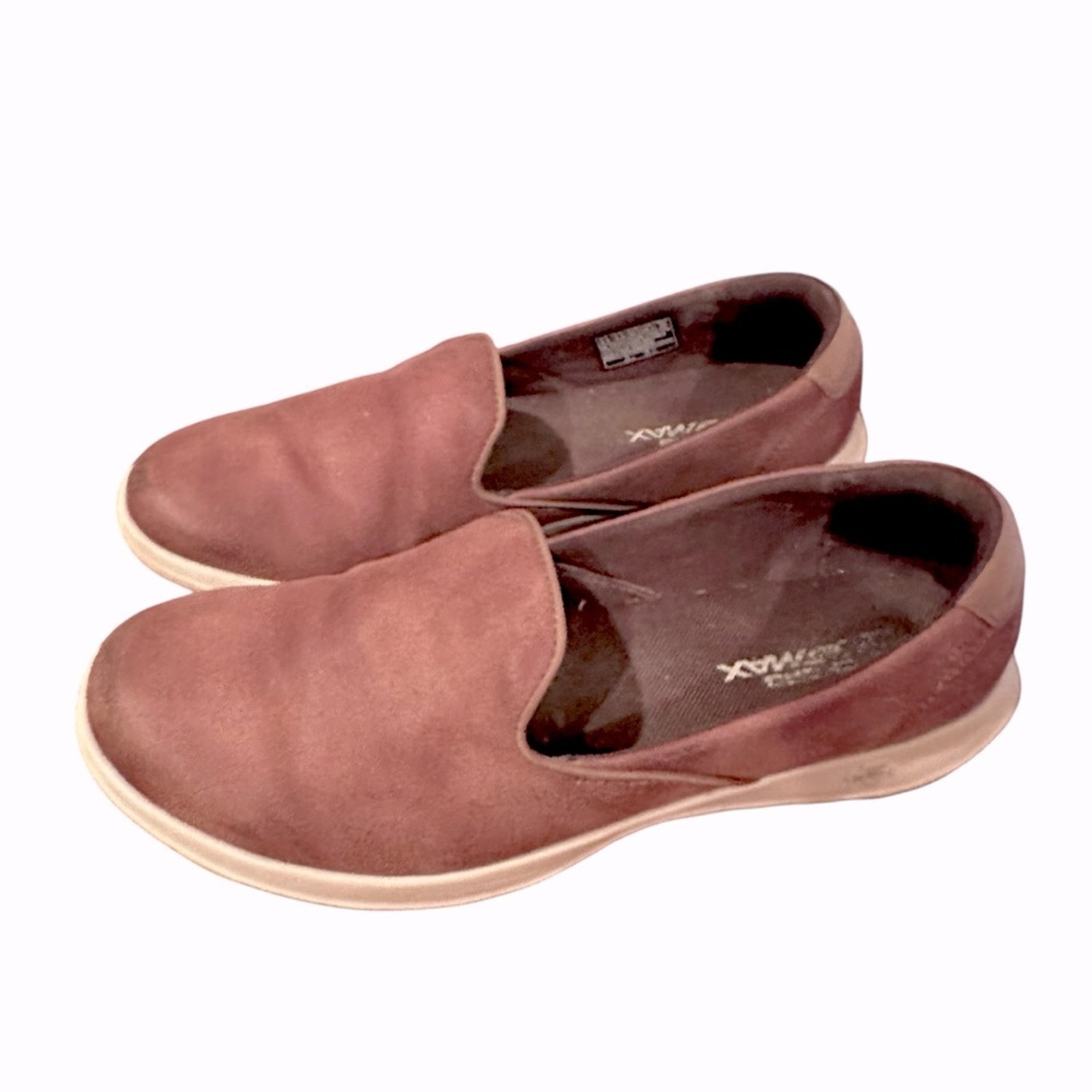SKECHERS Goga Max GOwalk Lite Queenly Slip On Comfort Sneaker Brown Size 9.5