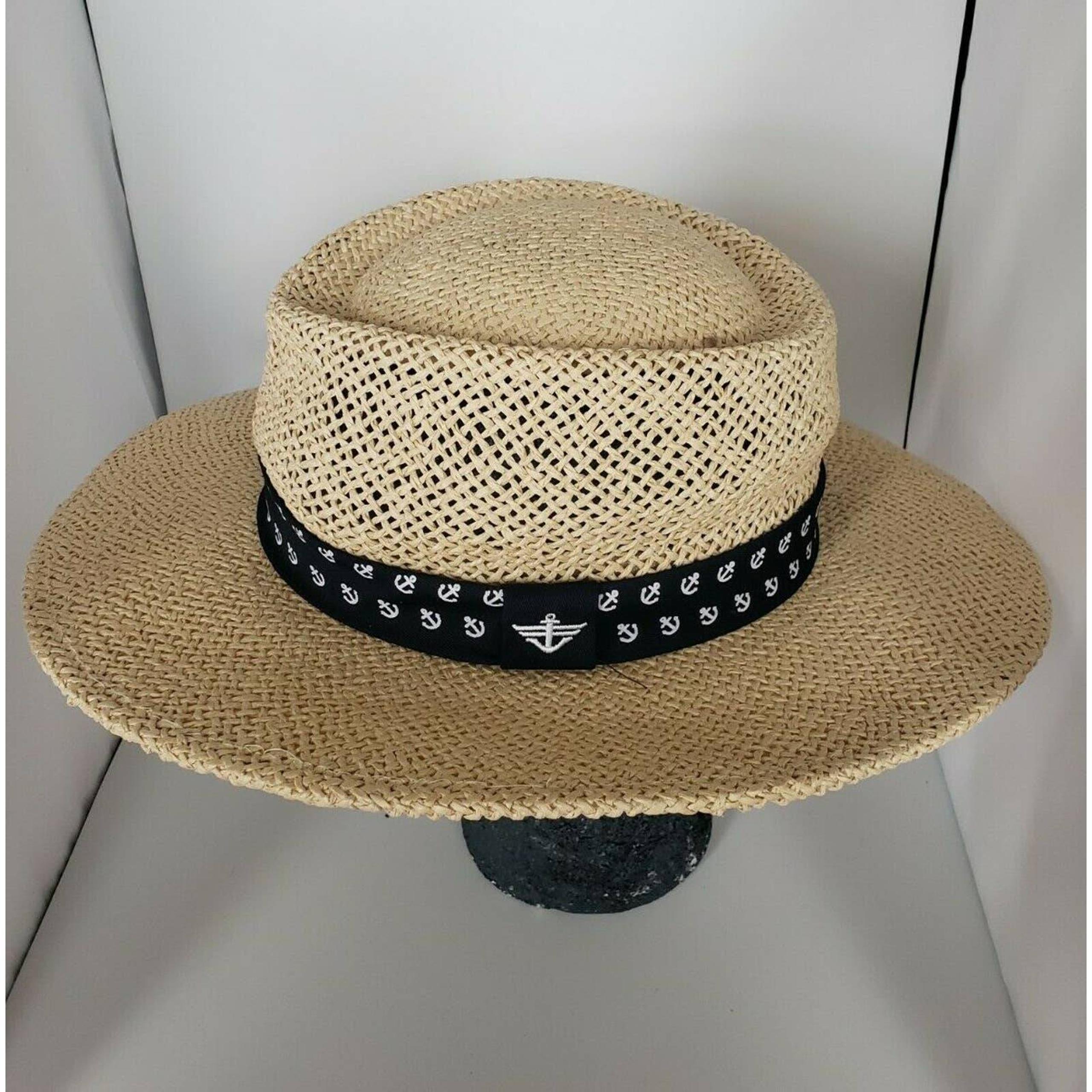 S/M Womens DOCKERS' Straw Anchor Hat