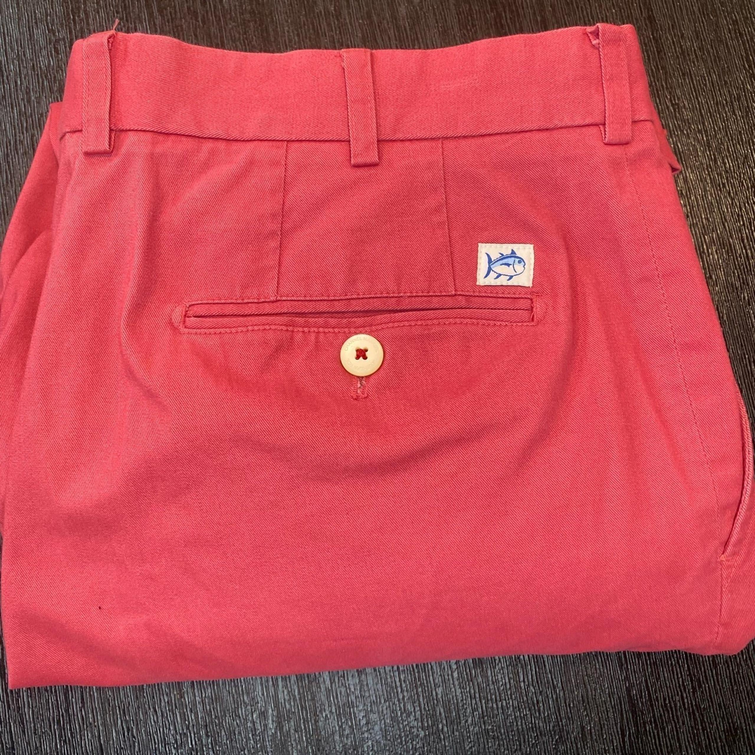 Southern Tide Mens 38x27 Salmon Pink Intracoastal Waterways Chino Pants
