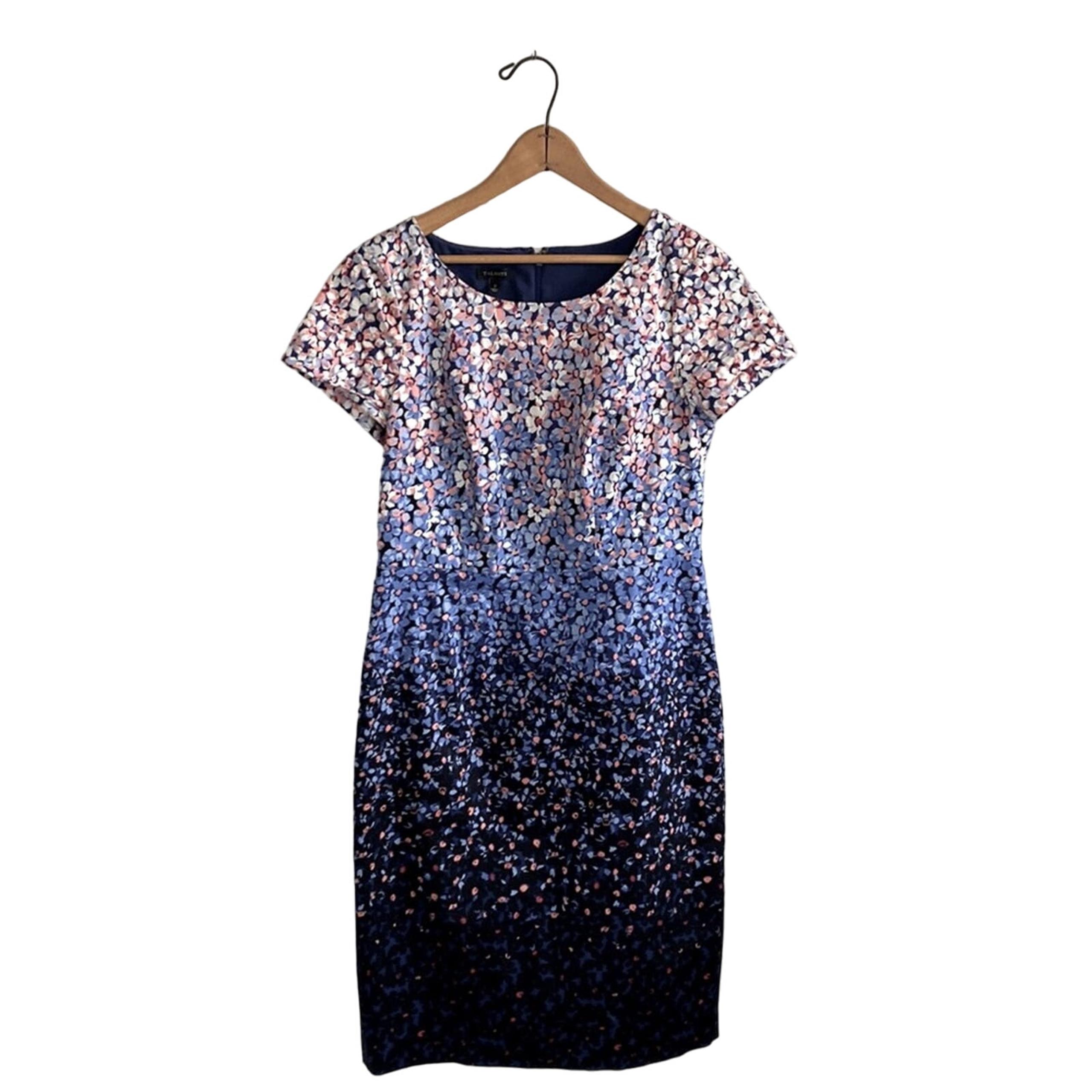 Talbots Short Sleeve Ombré Sheath Dress