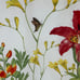 Pottery Barn White Botanical Floral Red Lily Butterfly Euro Pillow Shams Spring