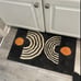 Bathroom Rugs Non-Slip Abstract Bath Rugs Microfiber Black Washable, 16 x24