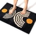 Bathroom Rugs Non-Slip Abstract Bath Rugs Microfiber Black Washable, 16 x24