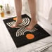 Bathroom Rugs Non-Slip Abstract Bath Rugs Microfiber Black Washable, 16 x24