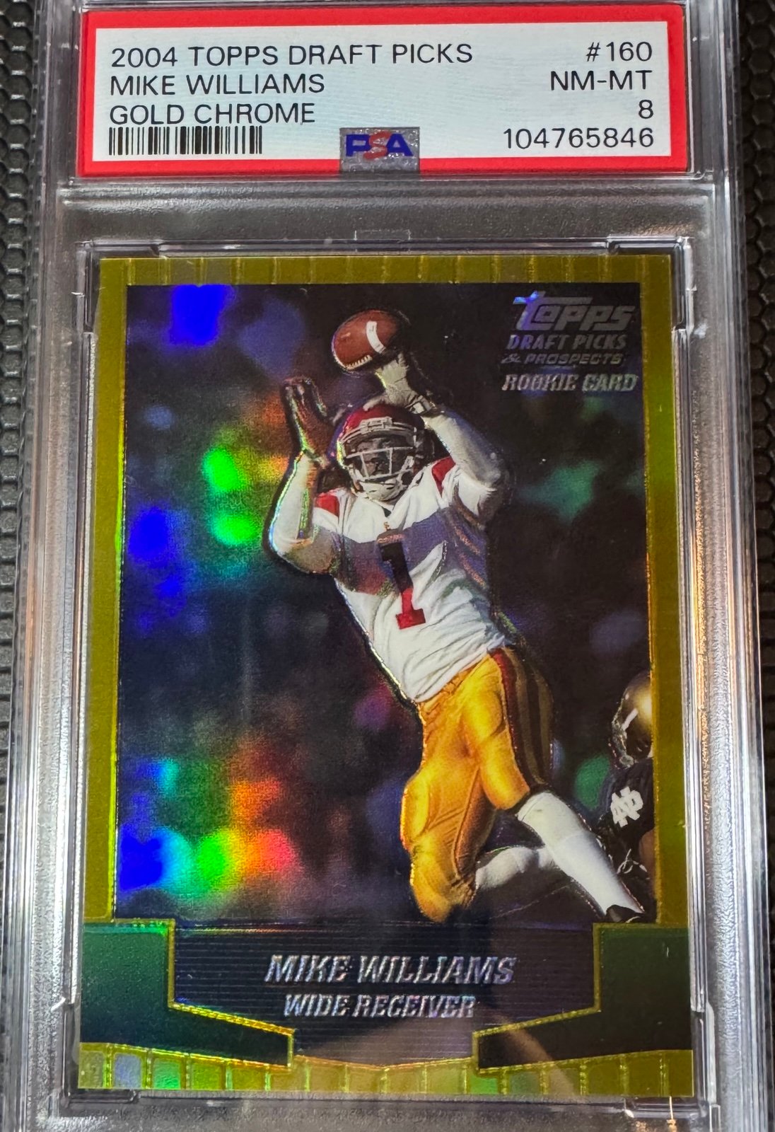 2004 TOPPS DRAFT PICKS & PROSPECTS #160 MIKE WILLIAMS GOLD CHROME. PSA