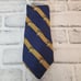 Vintage London 400 USMC Eagle Globe & Anchor Stripe Navy Gold Neck Tie 100% Silk