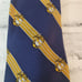 Vintage London 400 USMC Eagle Globe & Anchor Stripe Navy Gold Neck Tie 100% Silk