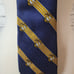 Vintage London 400 USMC Eagle Globe & Anchor Stripe Navy Gold Neck Tie 100% Silk