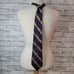Vintage London 400 USMC Eagle Globe & Anchor Stripe Navy Gold Neck Tie 100% Silk