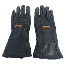 Vtg. Genuine Harley Davidson Women's M Black Leather Gloves Motorcycle Ladies