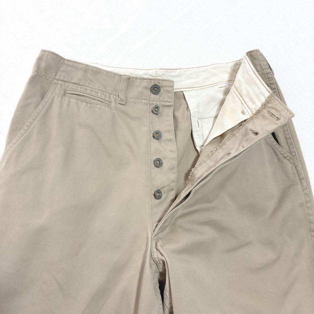 Rare 40s US Military M41 Metal Button Chino Pants Original
