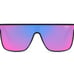 Quay Australia Nightfall 52MM Shield Unisex Sunglasses- Matte Black/Pink