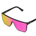 Quay Australia Nightfall 52MM Shield Unisex Sunglasses- Matte Black/Pink