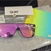 Quay Australia Nightfall 52MM Shield Unisex Sunglasses- Matte Black/Pink