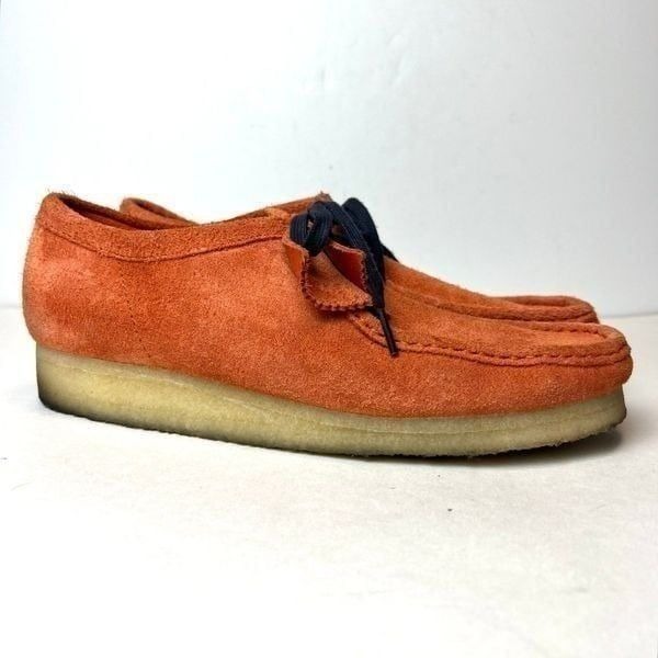 Clarks Originals Wallabee Suede Shoes in Burnt Orange Sz 9.5