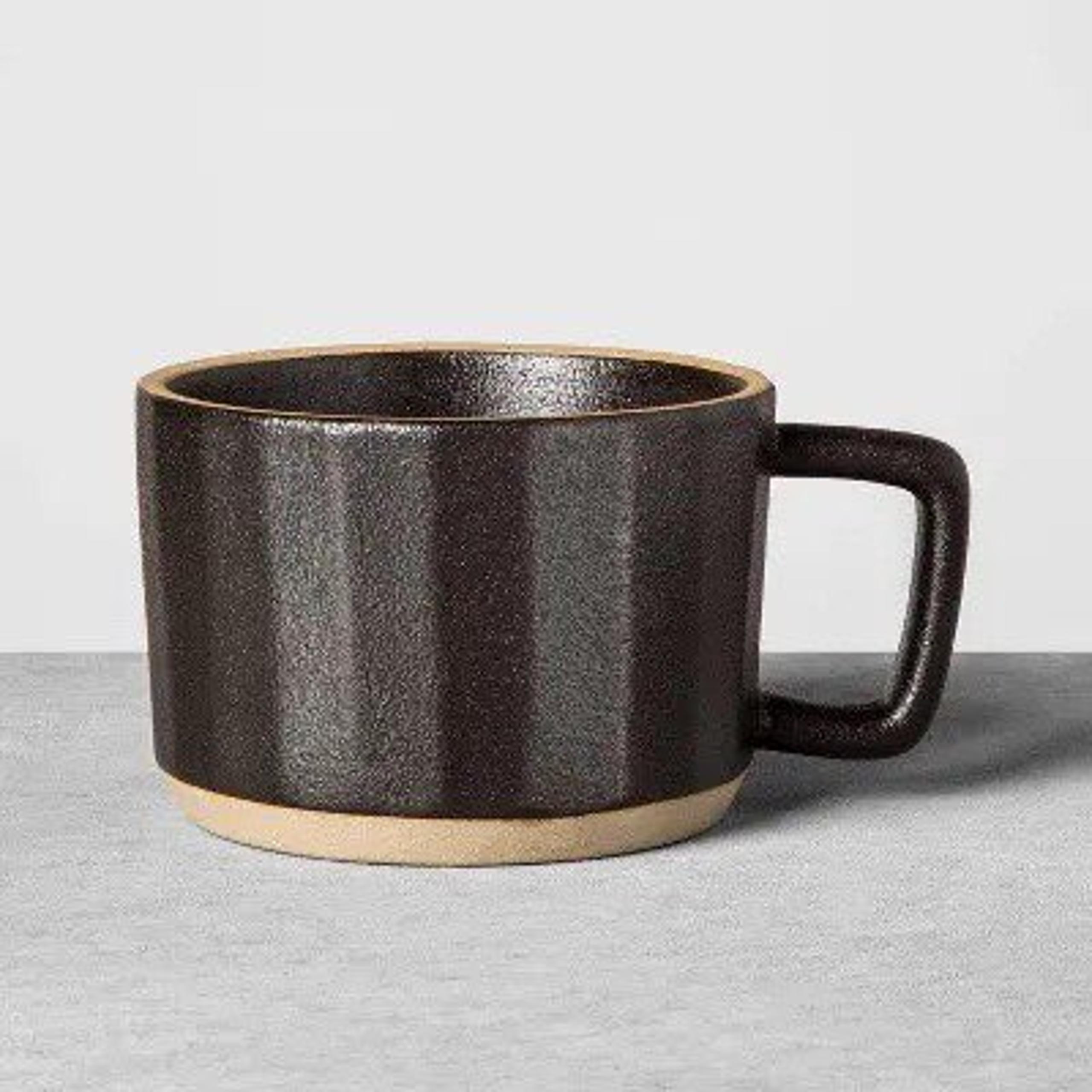 Stoneware Latte Mug Black