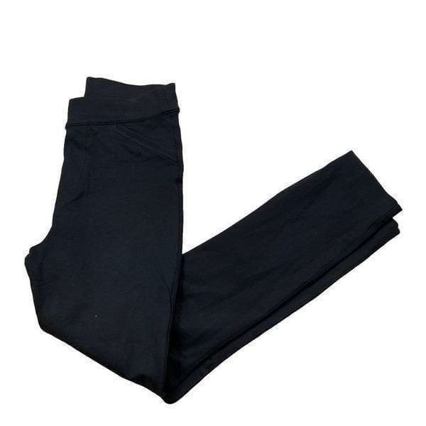 Ladies Spanx Black Ankle Length Spilt Hem Slimming Pants Size Small