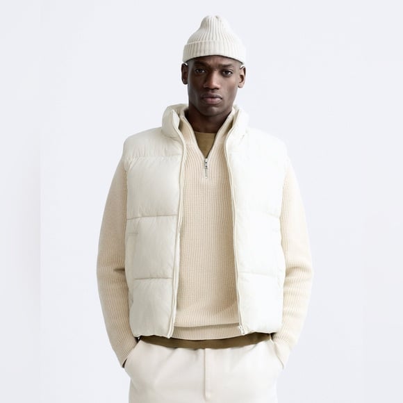 NWT Zara Man Puffer Vest Jacket Size S Small