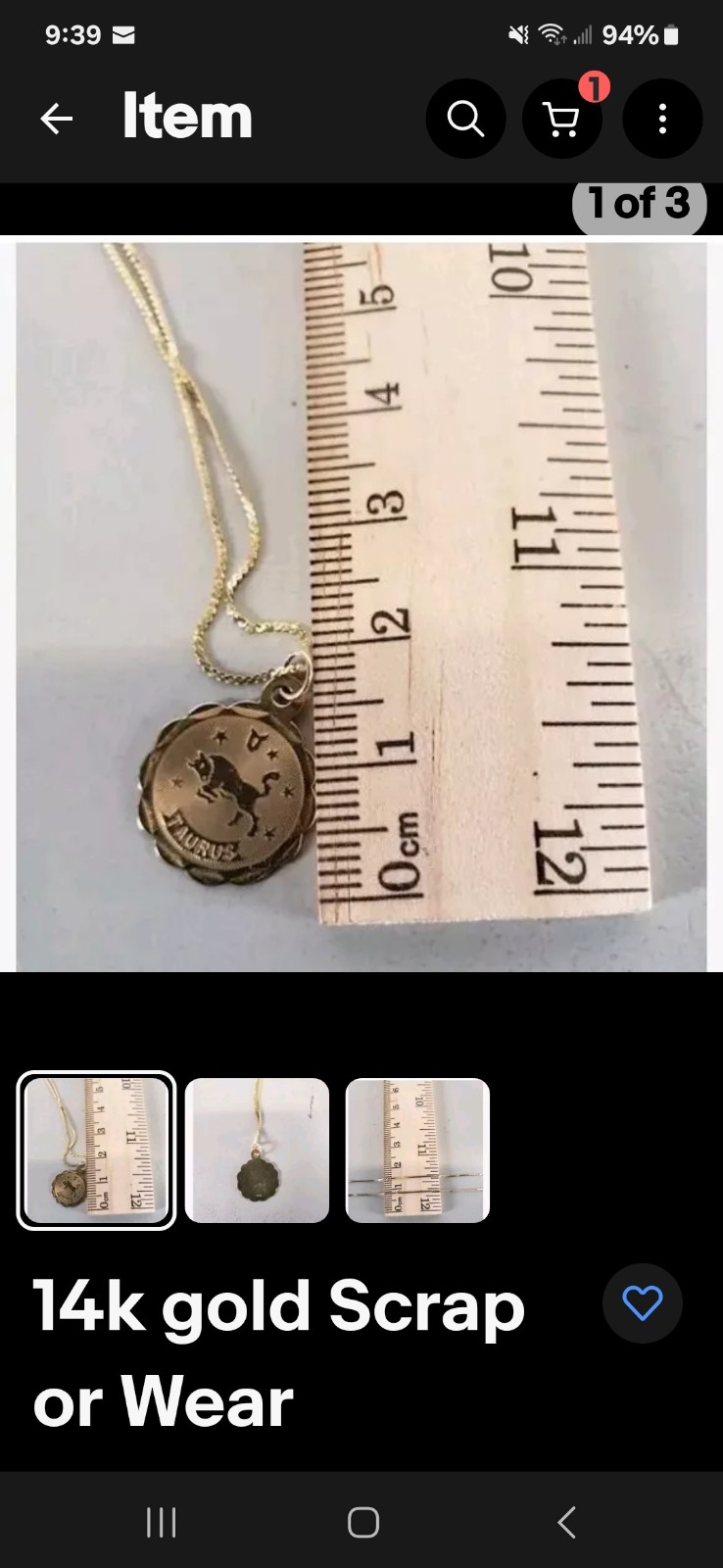 14kt gold necklace