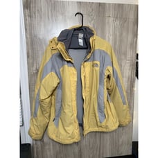 The North Face 3 In 1 Ski Jacket Size Women's medium Yellow HyVent Hooded Snow
