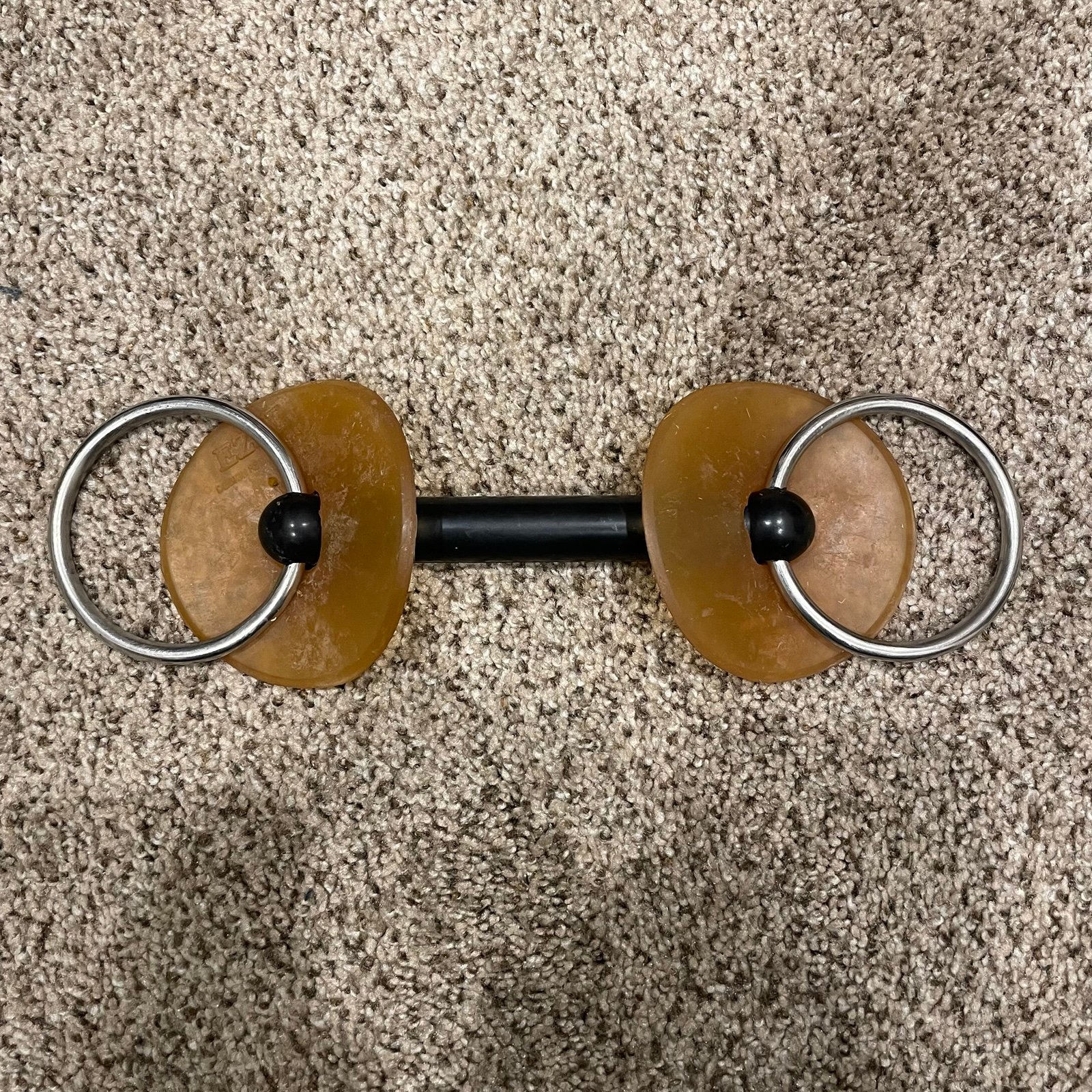 Loose ring Mullen rubber mouthpiece bit