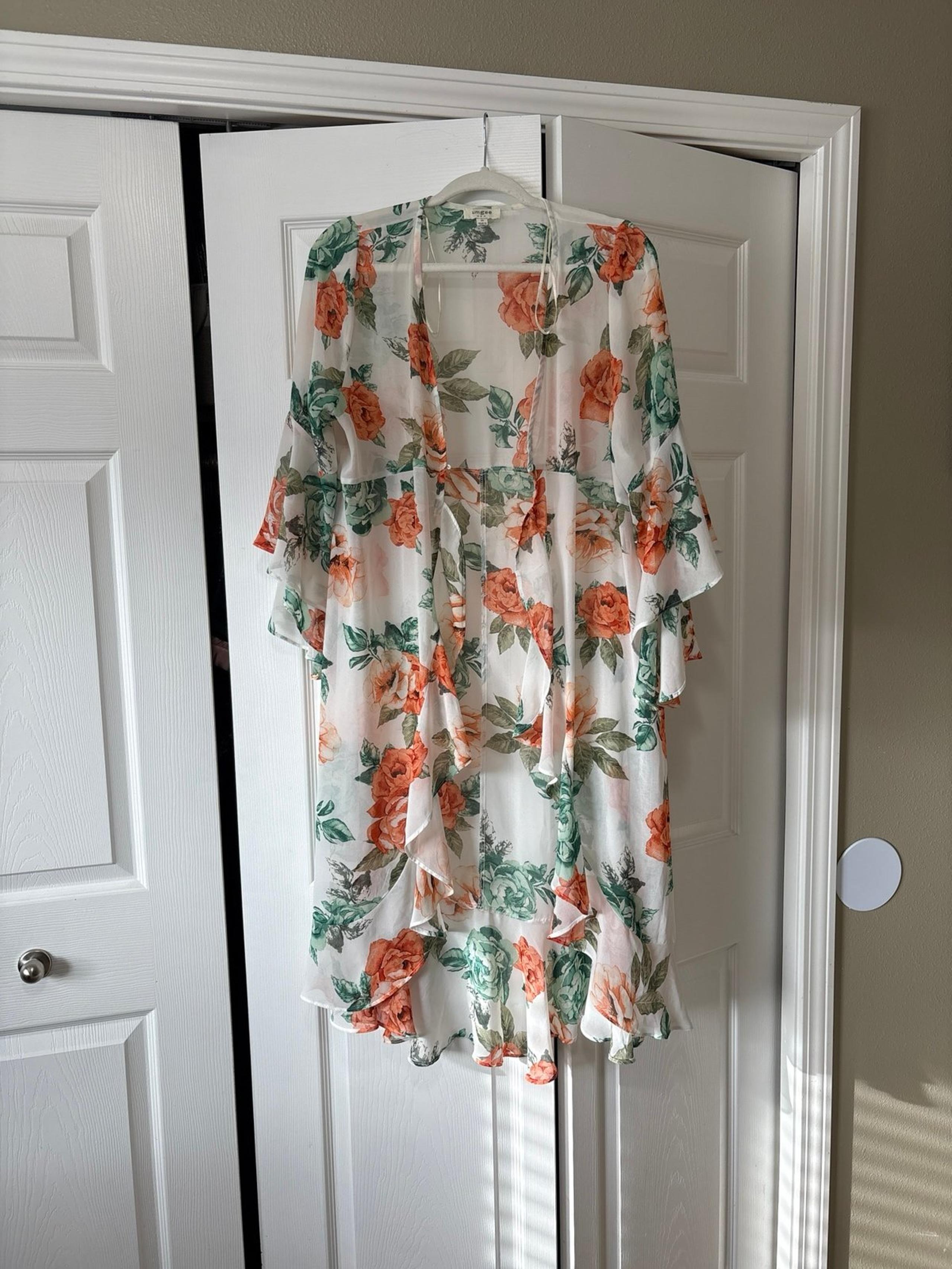 Sheer Floral Dress Wrap