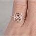 New 18k Rose Gold Plated Oval Cut Champagne Ring