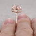 New 18k Rose Gold Plated Oval Cut Champagne Ring