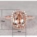 New 18k Rose Gold Plated Oval Cut Champagne Ring