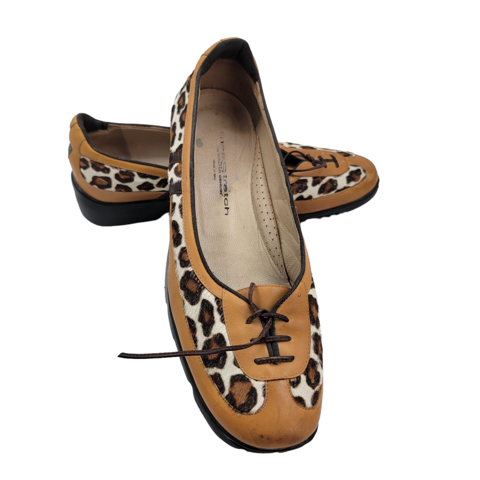 Walter Genuine Avery Slip on leopard golf shoe size 9.5